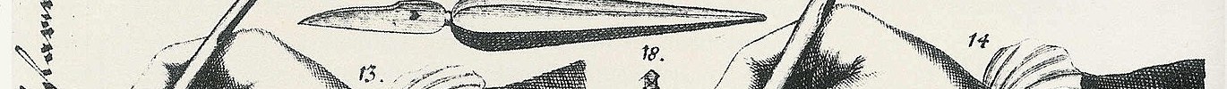 Übersicht über Federkiele und Handhaltungen