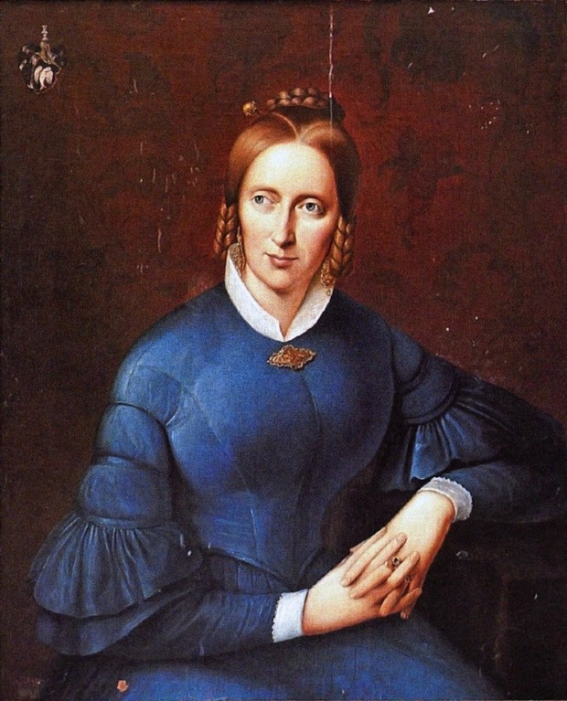 Droste im blauen Kleid Droste im blauen Kleid