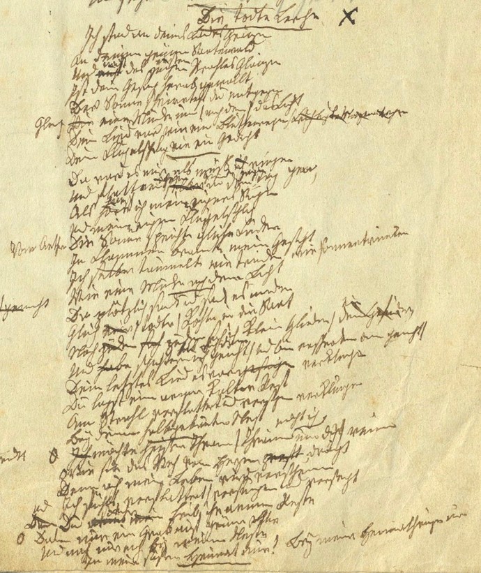 Hanschrift von "Die todte Lerche"